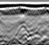 Image of B-Scan showing a buried pipe
