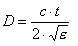 Image of Formula for calculating the depth to the target in the media